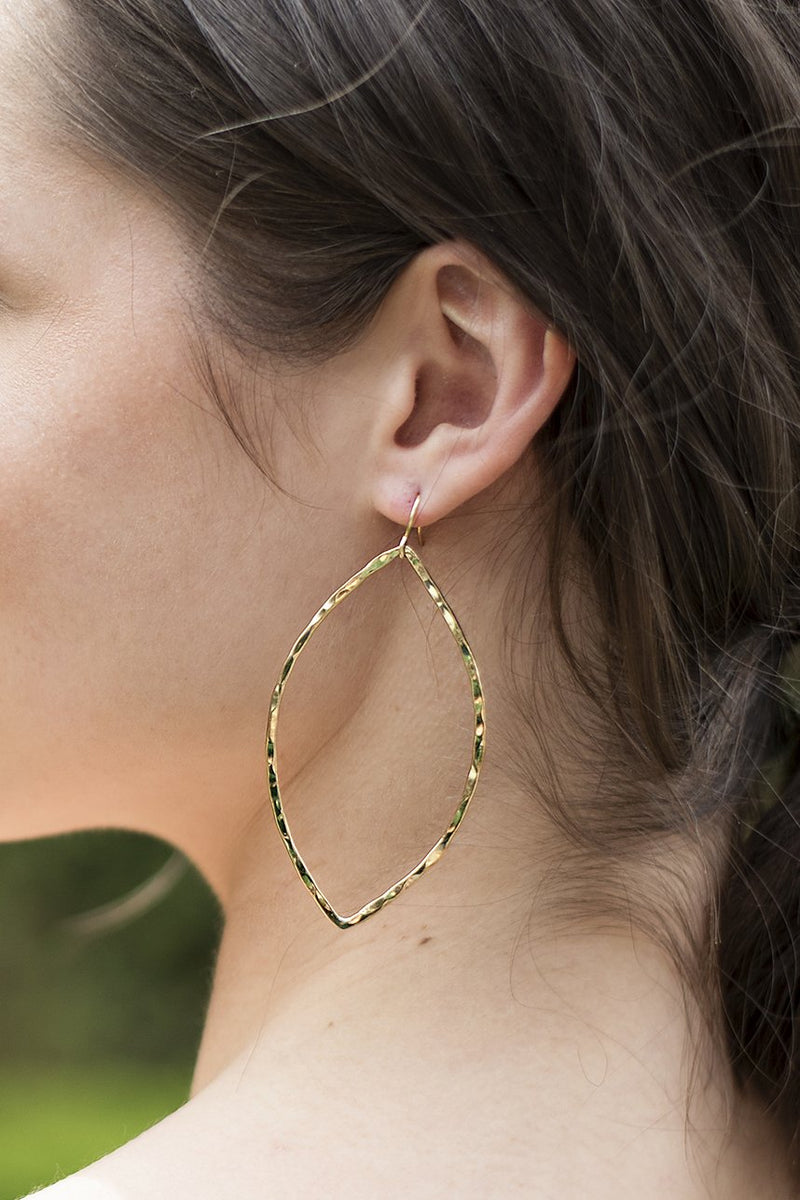 GOLD MARQUIS EARRINGS