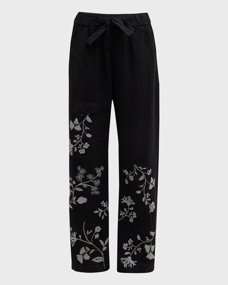 LAEL WIDE LEG CARGO PANT - BLACK