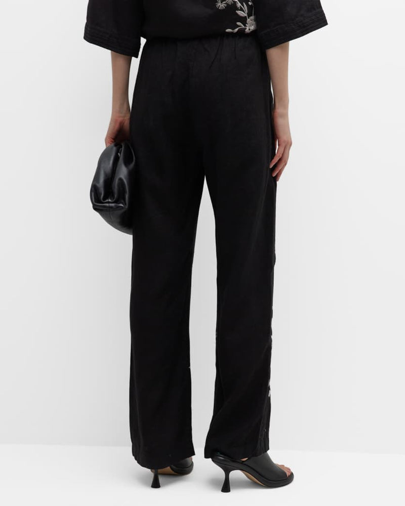 LAEL WIDE LEG CARGO PANT - BLACK