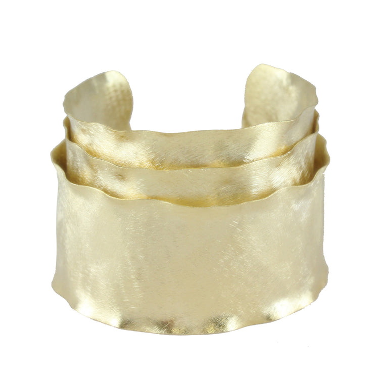 SANDELLE LAYERED STATEMENT CUFF - GOLD