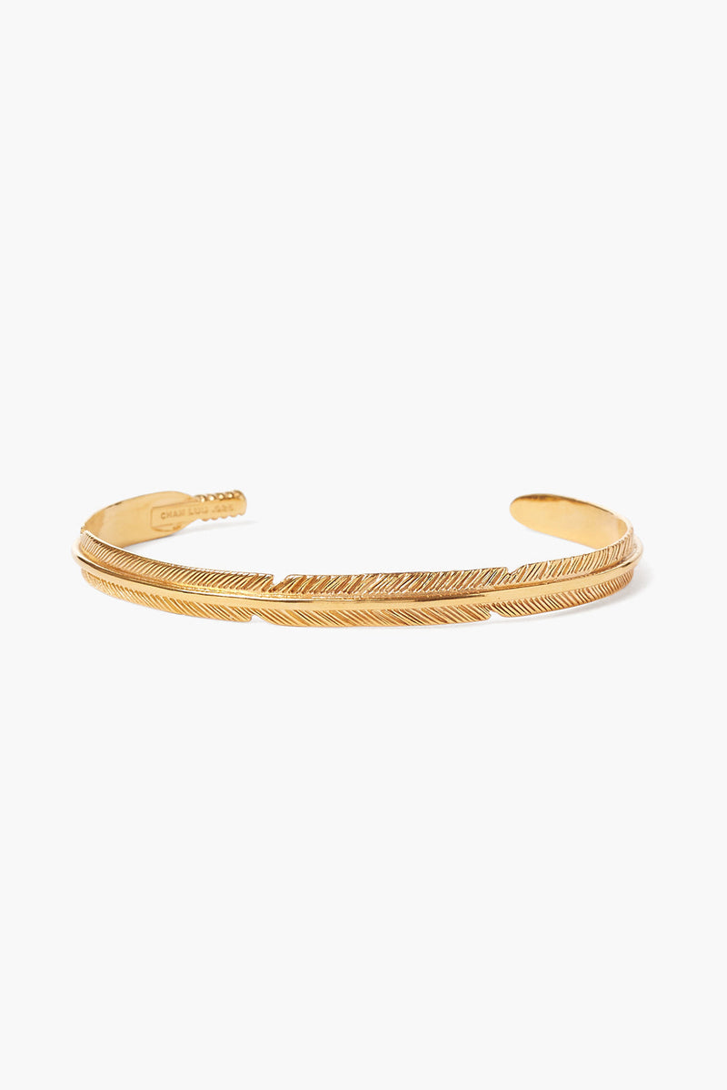 GOLD FEATHER BANGLE